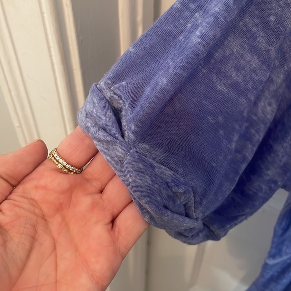 FREE PEOPLE Burnout Tee - Periwinkle - Small - Picture 3 of 4